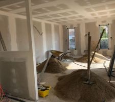 Pr&eacute;paration chape carrelage