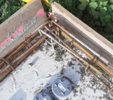 Ferraillage du surbot. Détail de l'angle.