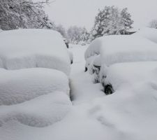 Un petit peu de neige au réveil ce matin au Colorado