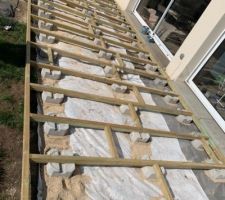 Terrasse sur plots béton vite fait le we