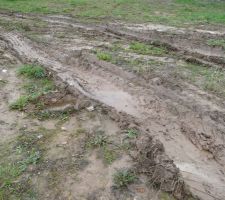 Etat du terrain apr&egrave;s les pluies