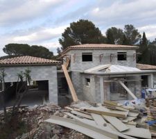 Avancement de la toiture le 20/03/21
