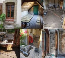 Troisième phase. Changement de fenêtres, changement de plancher et isolation du sol, chapes, évacuation vers le tout à l'égout