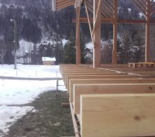 Solives du balcon recoupées