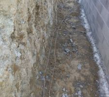 Tresse de cuivre en tranchée de terrassement