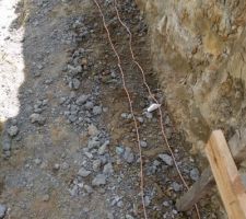 Tresse de cuivre en tranchée de terrassement