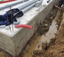 Drainage du vide sanitaire en cours
