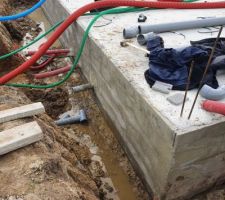 Raccordement et Drainage du vide sanitaire en cours