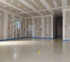 Chape liquide pièce de vie finie