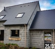 Pose des Velux et toiture terminée