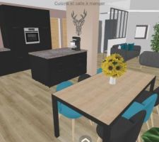 Simulation Home By Me V2 - Cuisine et Salle à Manger