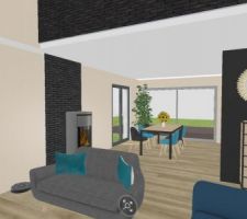 Simulation Home By Me V2 - Salon (canapé bleu)