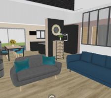 Simulation Home By Me V2 - Salon (canapé bleu)