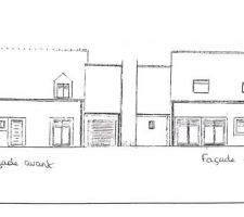 Croquis façades avant et arrière