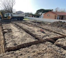 Fouilles et ferraillage réalisés