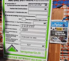 6 semaines d'affichage d'autorisation de travaux