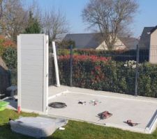 Installation de l'abri de jardin de 7.5 m2