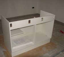 Meuble de cuisine Delinia qui servira de meuble sous vasque de SDB !