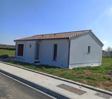 Enduit crépis gratte blanc terminer