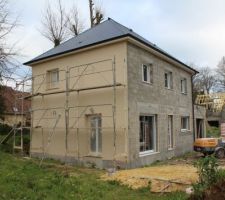 Pose enduit ext&eacute;rieur couleur Gu&eacute;rande