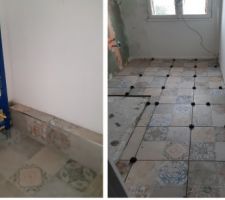 Les WC et la salle de bains du haut