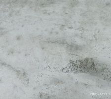 Plancher &eacute;tage: qqs microfissures et bulles d'air... qu'il n'y avait pourtant pas sur le plancher RDC ou le radier