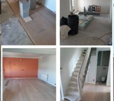 La pose du parquet. Parquet chêne huilé