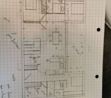 Bonjour, Voici un plan pour une maison plein pied d environ 126 m2. Nous aimions bien l idée d avoir un mur de chaque côté de la terrasse pour diminuer le coût de la barrière et être protéger des vents dominants. Mais le fait que la terrasse soit couverte j ai peur que ce soit sombre dans la pièces de vie. Nous voulons partir sur un 4 pans sans décrochage pour limiter le coût de la toiture. Pourriez vous svp me donner votre avis ? La maison sera orienté est. Car la vue au sud n est pas très joli. D avance merci.