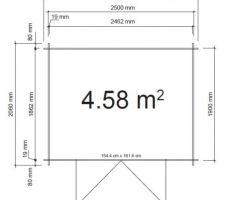 Dimensions Abri de jardin Mokau 5.92m² Casto