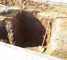 Creusement de la cours anglaise pour accès au vide sanitaire