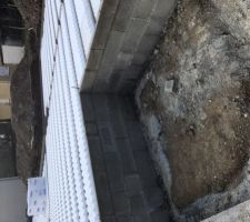 Polystyrène sur vide sanitaire avant coulage de la dalle béton