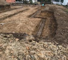 Photos du terrassement avant béton