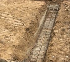 Photos du terrassement avant béton
Ferraillage semelle