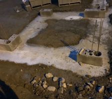 Vue des semelles
Démarrage vide sanitaire avec angles