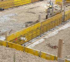 Mise en place du ferraillage pour le VS banché