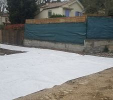 Début pose geotextile