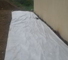 Début pose geotextile