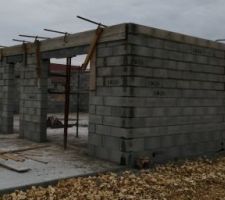 El&eacute;vation des murs : 6&egrave;me jour
