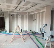 Caisson placo cuisine au plafond