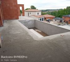 Dalle terrasse avant pose carrelage