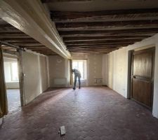 Chambre a l'etage, demolition plancher pour pose d'un nouveau en OSB