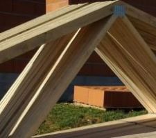 Agrafes sur entraits de fermes de la charpente