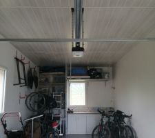 Lambris plafond garage