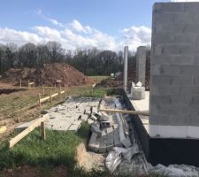 Mur écroulé suite au vent