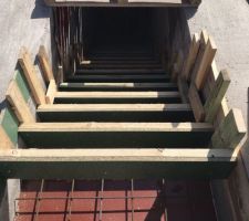 Coffrage escalier vers la cave