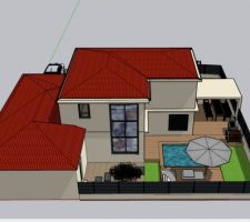 Reproduction sur sketchup vue ouest