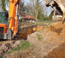Création du bassin d'infiltration pour gestion des eaux pluviales