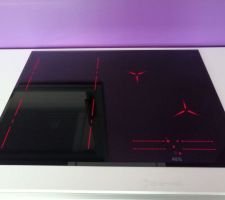 Plaque induction allum&eacute;e : s&eacute;rigraphie visible.