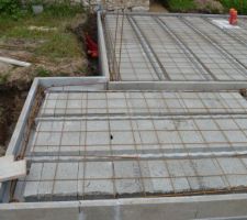 Ferraillage et chainage en attendant coulage dalle