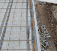 Ferraillage et chainage en attendant coulage dalle